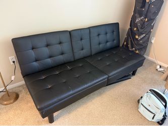 Black Convertible Futon Sofa Bed – $100 OBO