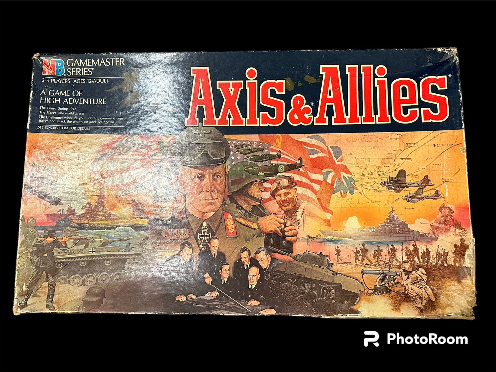 Vintage Milton Bradley GAMEMASTER “AXIS & ALLIES” WW2 BOARD GAME COMPLETE