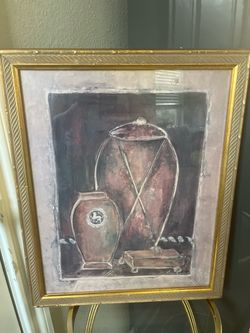 Beautiful vintage decorative framed art!