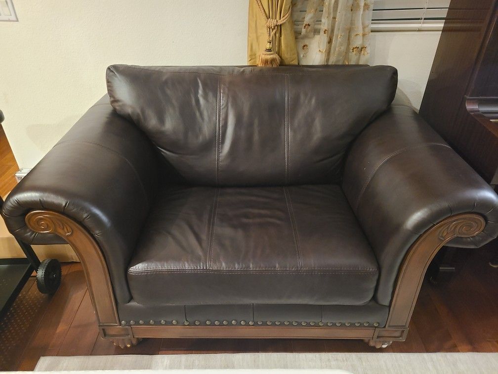Executive Real Leather Sofa