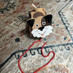 Wooden Pull Puppy Toy