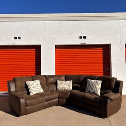 FREE DELIVERY | RECLINER LEATHER SECTIONAL