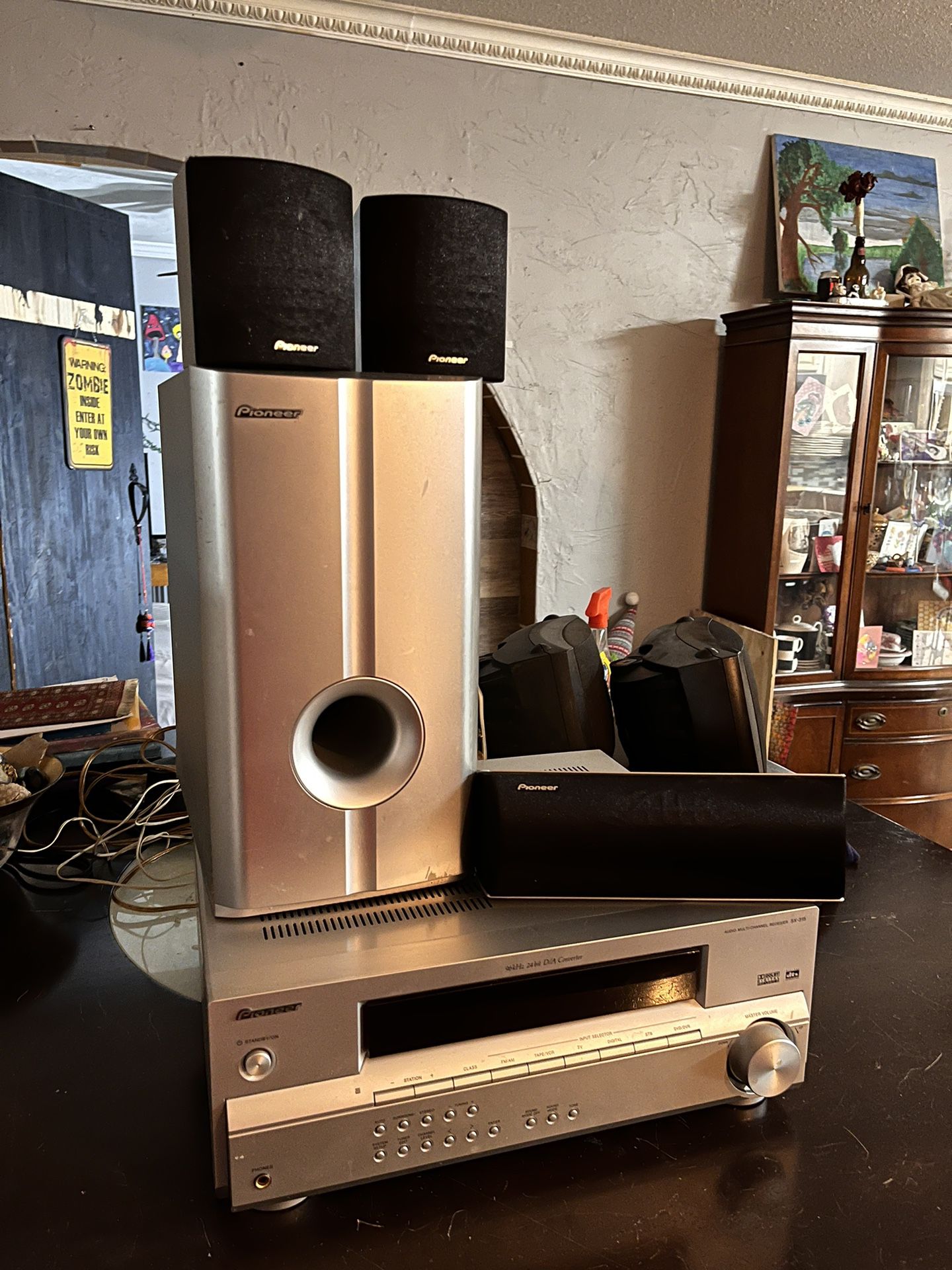 Pioneer Receiver with Surround Sound System