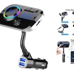 Bluetooth 5.0 Multi-function Car Colorful Lamp Bluetooth MP3 Player Quick Charge