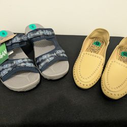 New Women's mixed lot size 8 Skechers Reggae's and one pair of Seven Fran cesca flat both pair for $30 