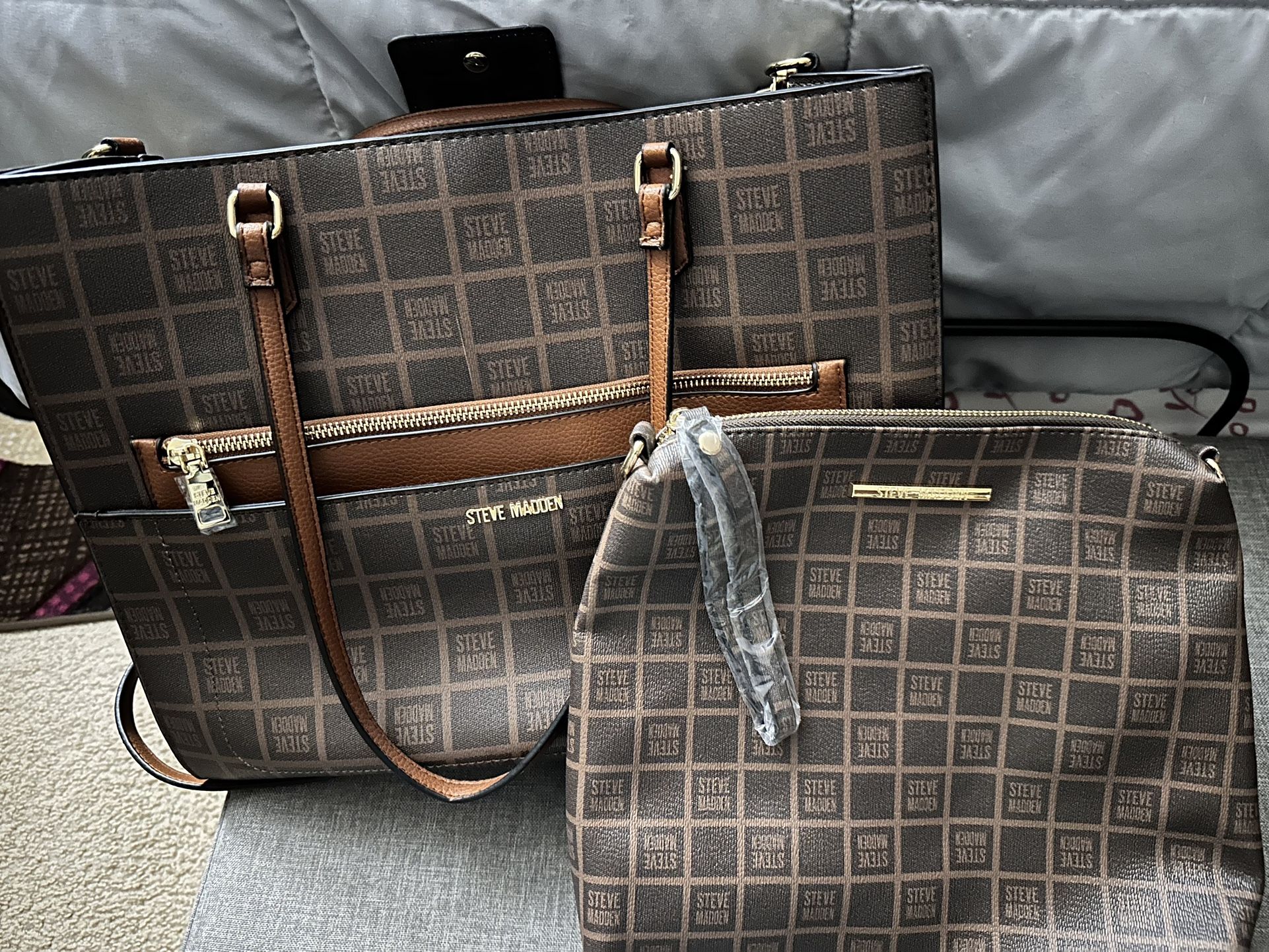 Steve Madden Blivia Tote Bag Matching Purse Combo