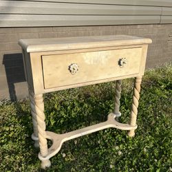 Distressed Console Table With Storage 