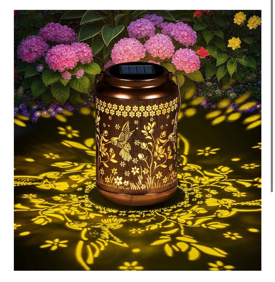 Brand: Genibaby Solar Lanterns Outdoor Waterproof, Hummingbird Garden Decor for Yard Porch Lawn Patio Pathway, Hanging Solar Lights Birthday Gifts for