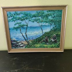 OIL ON CANVAS WATER SCENE