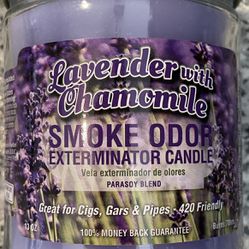 Smoke Odor Exterminator Candle, Lavender With Chamomile, 13oz