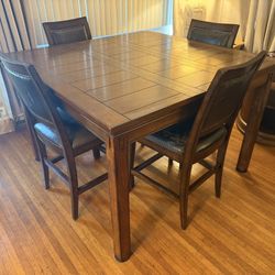 Solid Wood Dining Table + 4 Chairs – Moving Sale 🔥