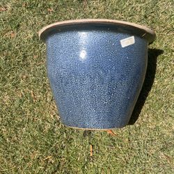 Large Blue Speckled Pot For plants