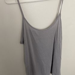 Gray spaghetti strap