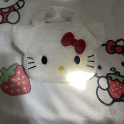 Hello Kitty Plush Bag With Pink Strap