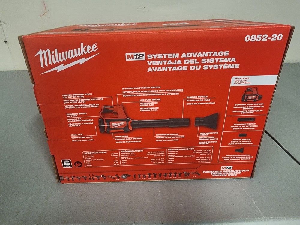 M12 Milwaukee  Compact Spot Blower 