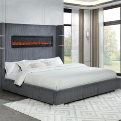Bed frame With Fireplace 