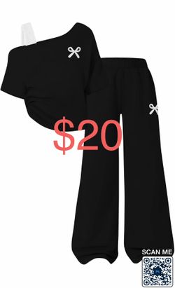 Teen Girls Clothes Off the Shoulder Top and Wide Leg Pants Matching Outfit Set with Pockets Size 15-16