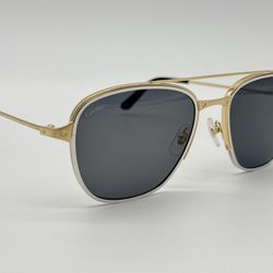 SANTOS DE CARTIER AVIATOR PILOT TWO TONE SUNGLASSES NEW 100% GENUINE RP $1535