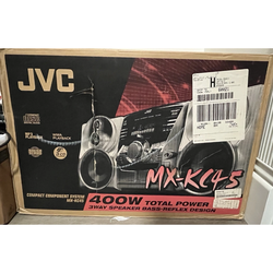 New Sealed JVC MX-KC45 400W 3 Disc CD Changer Dual Cassette AM FM Stereo System