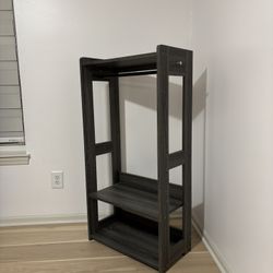 Charcoal Wooden Wardrobe 
