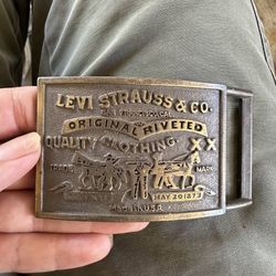 1970s Vintage Levis Jeans Big E Belt Buckle Levi Strauss & Co California USA Old