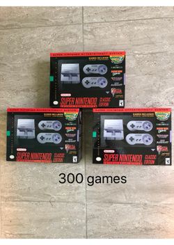 Snes classic edition mini with 300 games for Sale in North