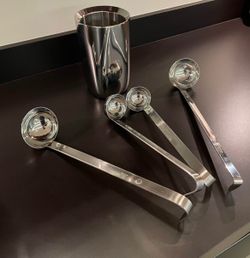 Stainless Steel Ladle Set + Utensil Holder