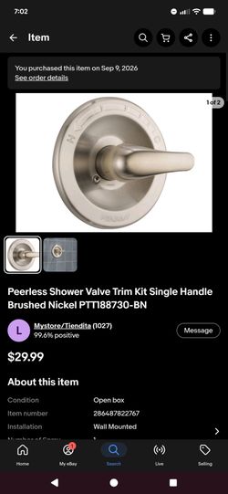 Peerless shower faucet handle