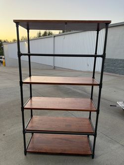 West Elm Pipe Tower Wide Bookcase