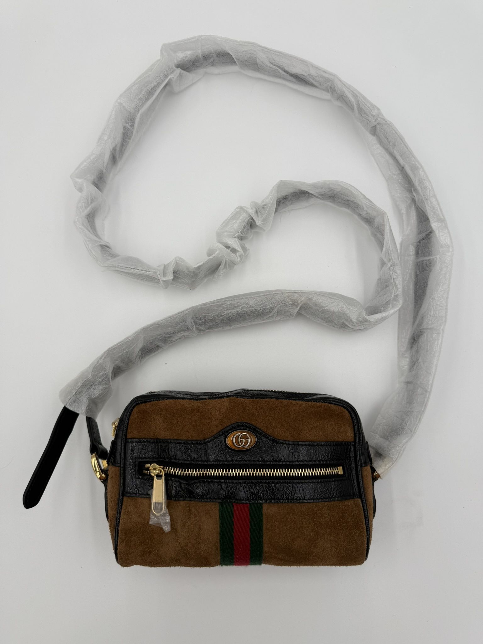 auth Gucci Brown Suede Vintage Mini Ophidia Crossbody Bag