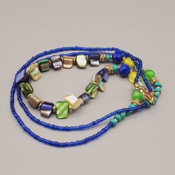Women's Vintage Beaded Length Necklace 