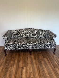 Vintage zebra couch