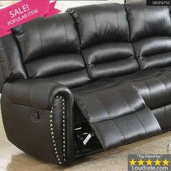 *VENTA ESPECIAL* Black Power 2 Sofa Set Sofa Loveseat F6750