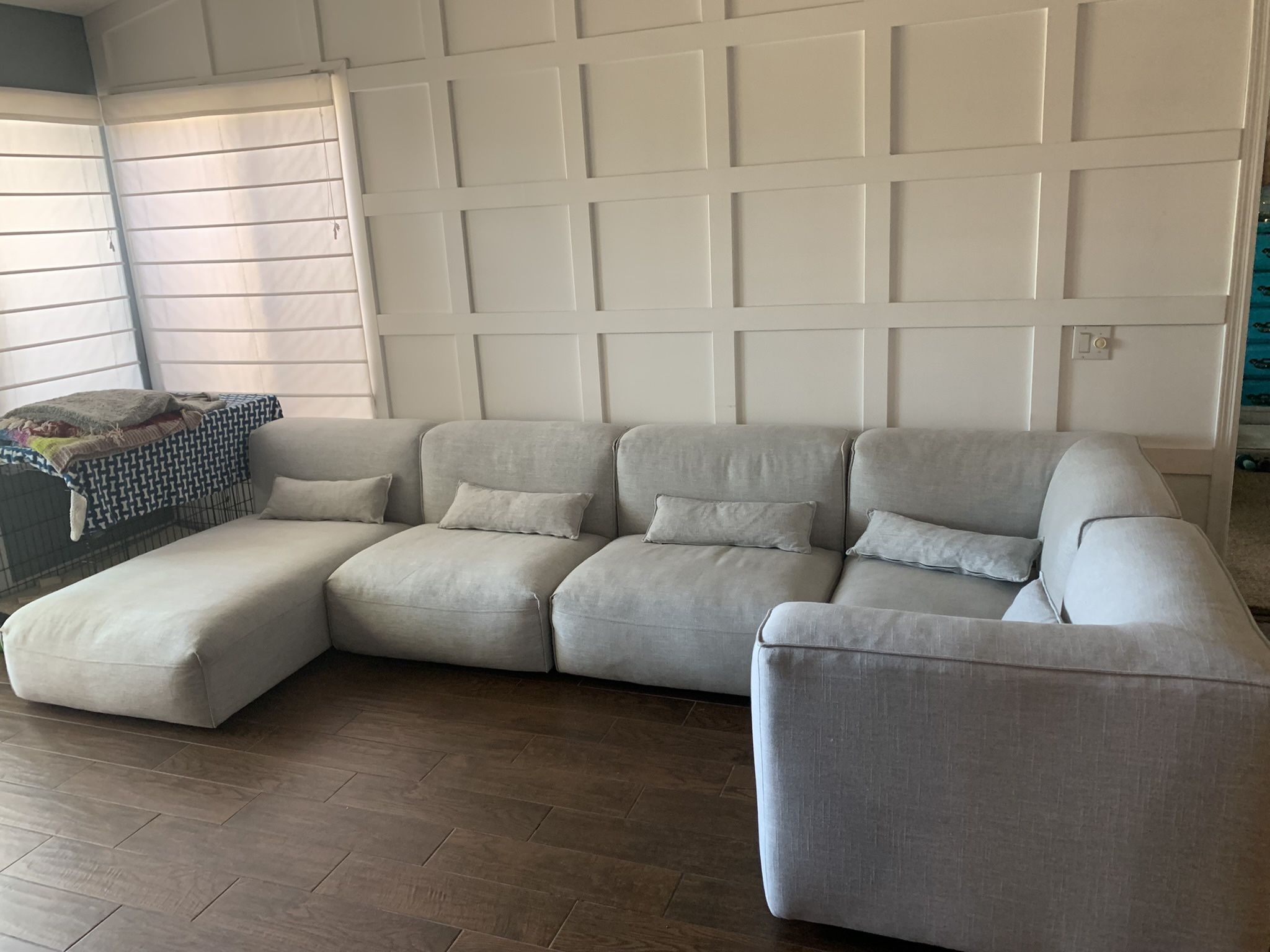 Light Grey/ White Couch