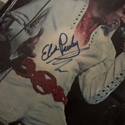 2x Autographed Elvis Presley Album With.  With seven point ai authentication paperwork verifying signatures