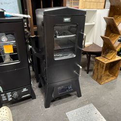 MBYDigital Electric Smoker with Cover, LED Display Build in Meat Probe Large Capacity BBQ Smokers, 4 Racks Smoke More with 633 sq in Cooking Area