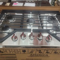 30 whirlpool gas cook top new in box