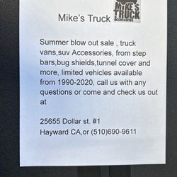 Mikes Truck Summer Blow Out Sale