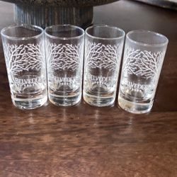 4 Belvedere Vodka Shot Glasses 