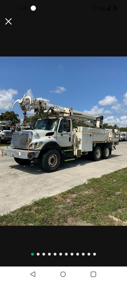 All In One Utility Truck 2008 International 7400 Altec 6x6 Crane Boom Grabber