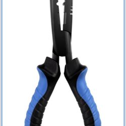 KastKing Intimidator Fishing Pliers, Corrosion Resistant Polymer Coated Fishing Tools, Tungsten Carbide Cutters, Saltwater Resistant Fishing Gear