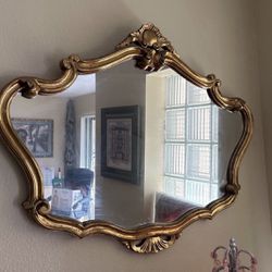 Vintage Unique Shape Antique Mirror Huge Approx 38x30