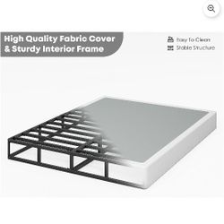 Queen Clean Metal Bed Frame/ Box Spring