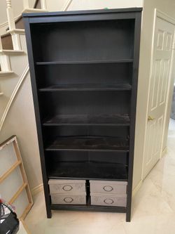 Black bookshelf