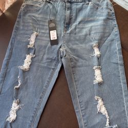 Stretchy  Ripped Skinny Jeans 