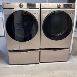 Samsung Front Load Washer & Dryer Set-60 DAY WARRANTY 📍1008 Is 92 Seffner Fl 33584📍