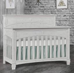 Evolur Santa Fe 5 in 1 Convertible Crib, Antique Mist -NEW(open box