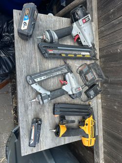 Pneumatic nail guns, rigid batteries