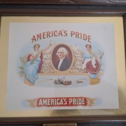 America's Pride Cigar Lithograph 