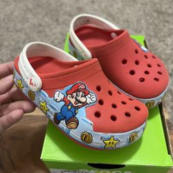 Mario crocs Size 8c